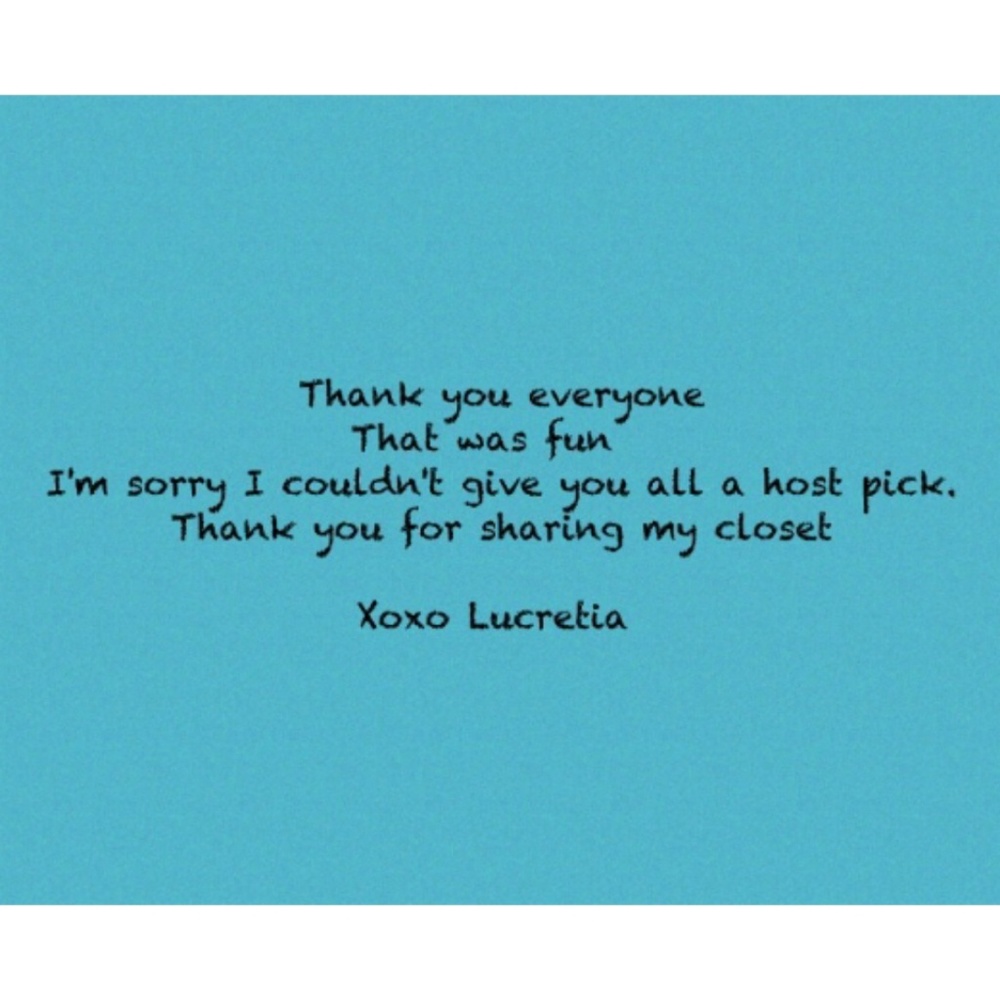 THANK YOU EVERYONE